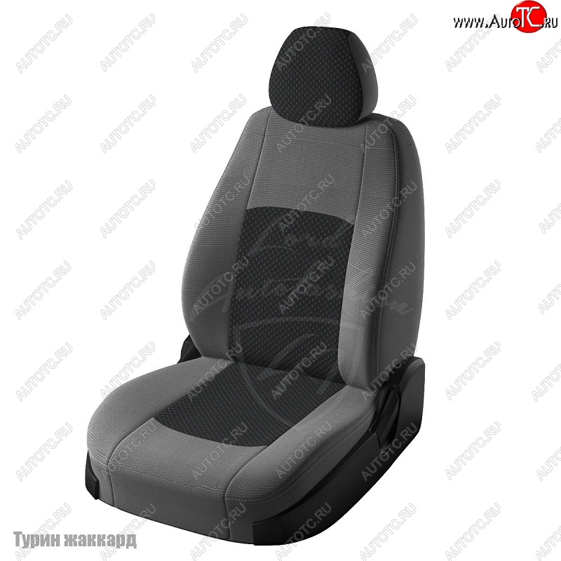 6 249 р. Чехлы для сидений Lord Autofashion Турин (жаккард)  Hyundai IX35  LM (2009-2018), KIA Sportage  3 SL (2010-2016) (Серый Норд, вставка Эльбрус)  с доставкой в г. Майкоп