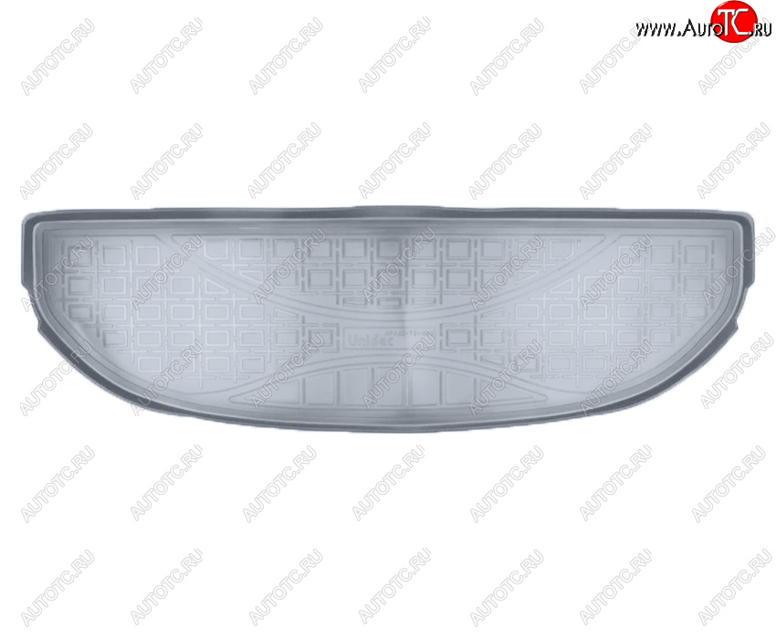 1 399 р. Коврик багажника Norplast Unidec (7 мест, короткий)  Hyundai Santa Fe  TM (2018-2022) дорестайлинг, рестайлинг (Цвет: серый)  с доставкой в г. Майкоп