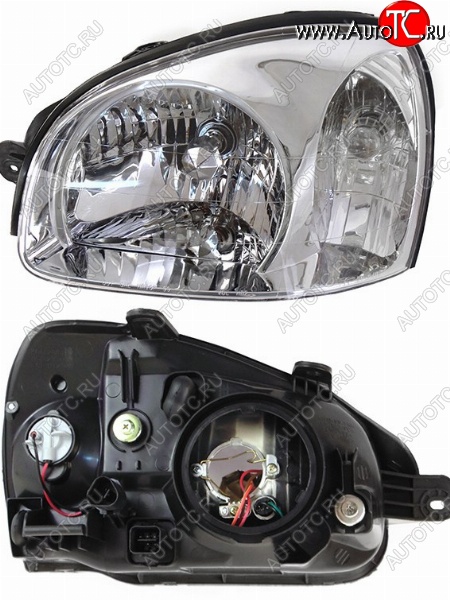 3 299 р. Левая фара SAT Hyundai Santa Fe SM (2000-2012)  с доставкой в г. Майкоп