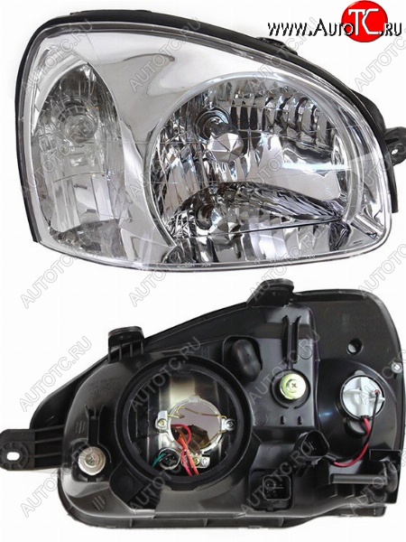 3 299 р. Правая фара SAT Hyundai Santa Fe SM (2000-2012)  с доставкой в г. Майкоп