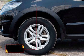 Расширитель арки RA (15 мм, передний левый) Hyundai Santa Fe  CM (2006-2009) дорестайлинг (Поверхность шагрень)