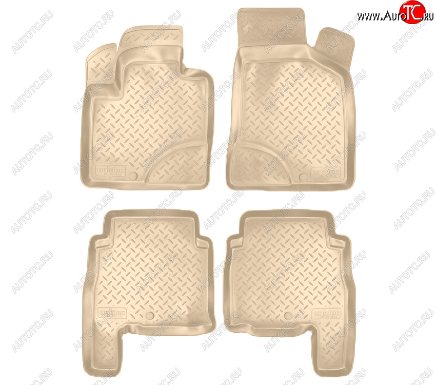 3 199 р. Коврики салона Norplast Unidec  Hyundai Santa Fe  CM (2006-2009) дорестайлинг (Цвет: бежевый)  с доставкой в г. Майкоп