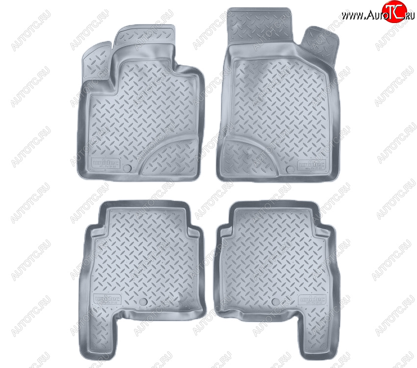 3 199 р. Коврики салона Norplast Unidec  Hyundai Santa Fe  CM (2006-2009) дорестайлинг (Цвет: серый)  с доставкой в г. Майкоп