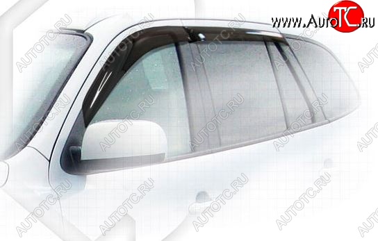 1 999 р. Дефлектора окон CA-Plastiс Hyundai Santa Fe CM рестайлинг (2009-2012) (Classic полупрозрачный, Без хром.молдинга)  с доставкой в г. Майкоп