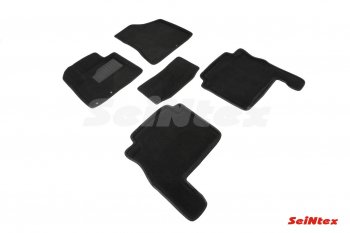 Комплект 3D ковриков в салон (ворсовые / чёрные) Seintex Hyundai Santa Fe  CM (2009-2012) рестайлинг