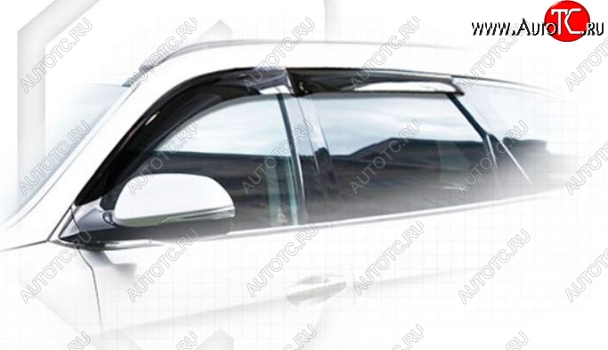 1 899 р. Дефлектора окон CA-Plastiс Hyundai Santa Fe DM дорестайлинг (2012-2016) (Classic полупрозрачный, Без хром.молдинга)  с доставкой в г. Майкоп