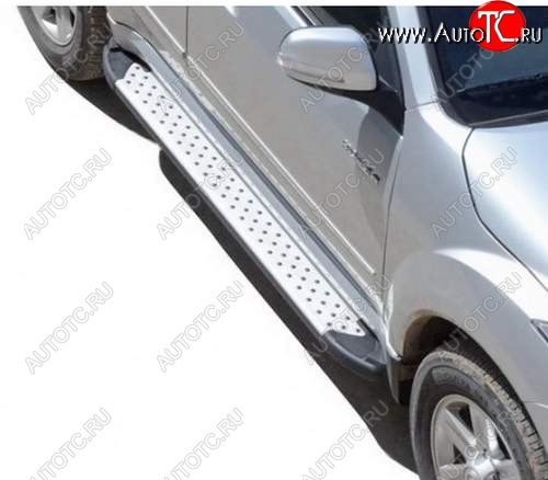 21 999 р. Порожки для ног Бумер (алюминий)  Hyundai Santa Fe  DM (2012-2016) дорестайлинг  с доставкой в г. Майкоп