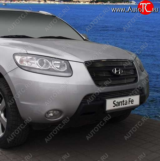 2 177 р. Декоративный элемент воздухозаборника Souz96 (d10) Hyundai Santa Fe DM дорестайлинг (2012-2016)  с доставкой в г. Майкоп