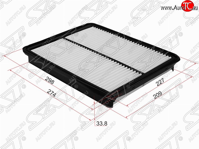 329 р. Фильтр воздушный двигателя (2.4) SAT  Hyundai Santa Fe  DM (2012-2016), KIA Sorento  XM (2009-2015)  с доставкой в г. Майкоп