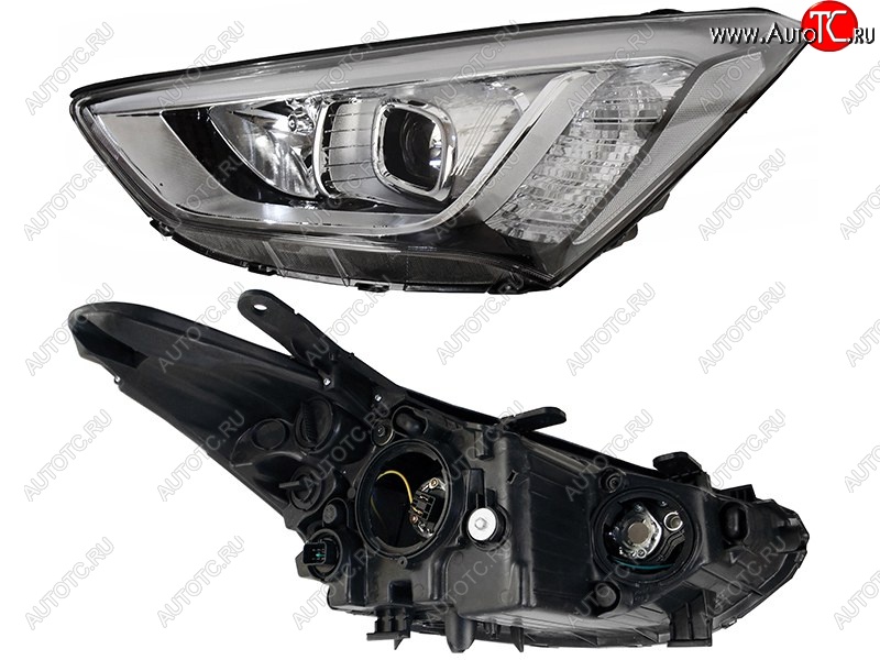 13 999 р. Левая фара SAT Hyundai Santa Fe DM дорестайлинг (2012-2016)  с доставкой в г. Майкоп