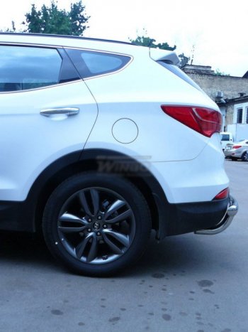 9 749 р. Защита заднего бампера WINBO (Ø60 мм, нержавейка)  Hyundai Santa Fe  DM (2012-2016) дорестайлинг  с доставкой в г. Майкоп. Увеличить фотографию 2