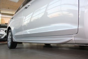 6 799 р. Пороги накладки Автократ Hyundai Solaris HCR седан дорестайлинг (2017-2020) (Неокрашенные)  с доставкой в г. Майкоп. Увеличить фотографию 2