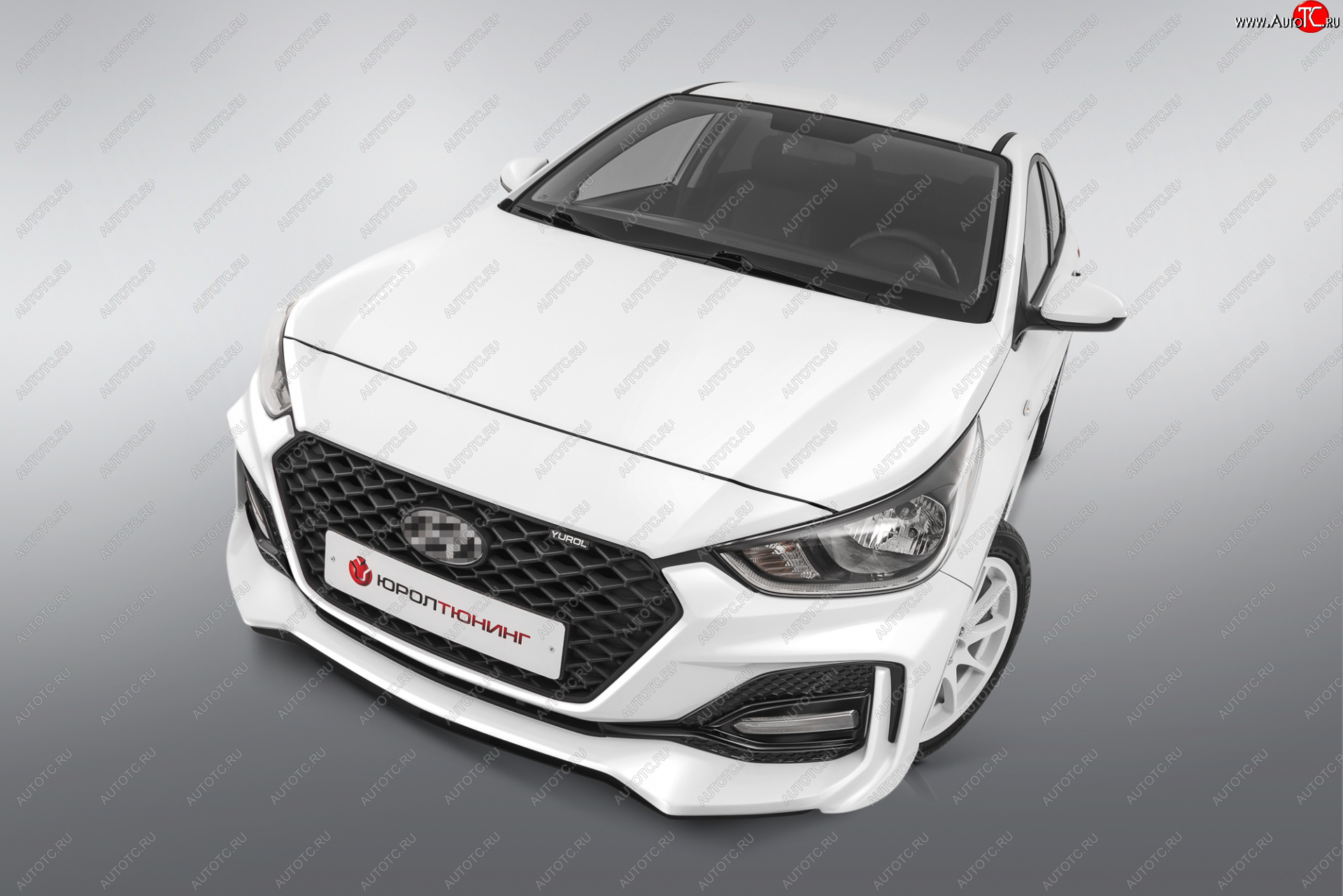 18 199 р. Передний бампер Quant Romb  Hyundai Solaris  HCR (2017-2022) седан дорестайлинг, седан рестайлинг (Комплектация Комфорт, Неокрашенный)  с доставкой в г. Майкоп