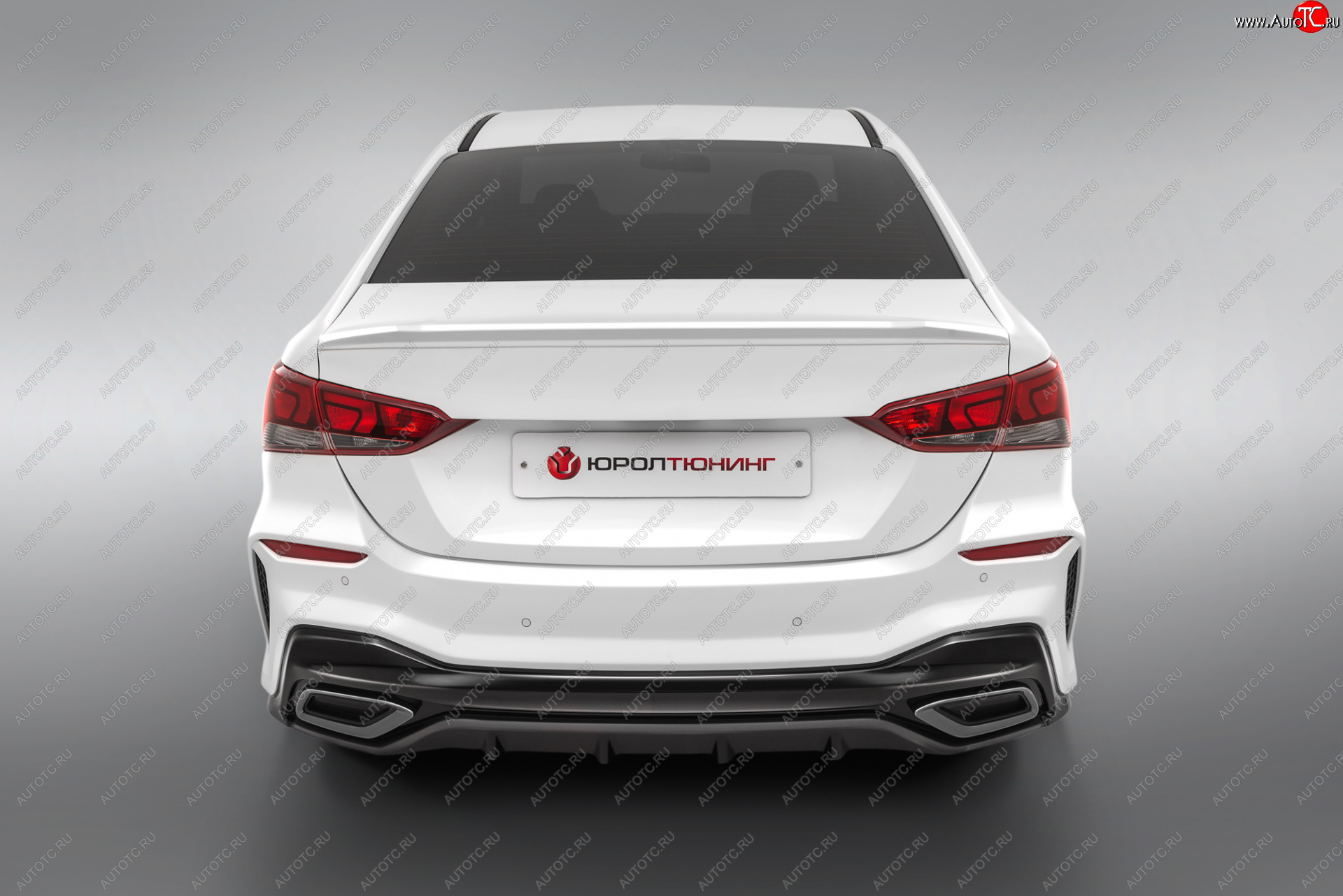 17 699 р. Задний бампер Quant Hyundai Solaris HCR седан рестайлинг (2020-2022) (Без отверстий под парктроник, Неокрашенный)  с доставкой в г. Майкоп
