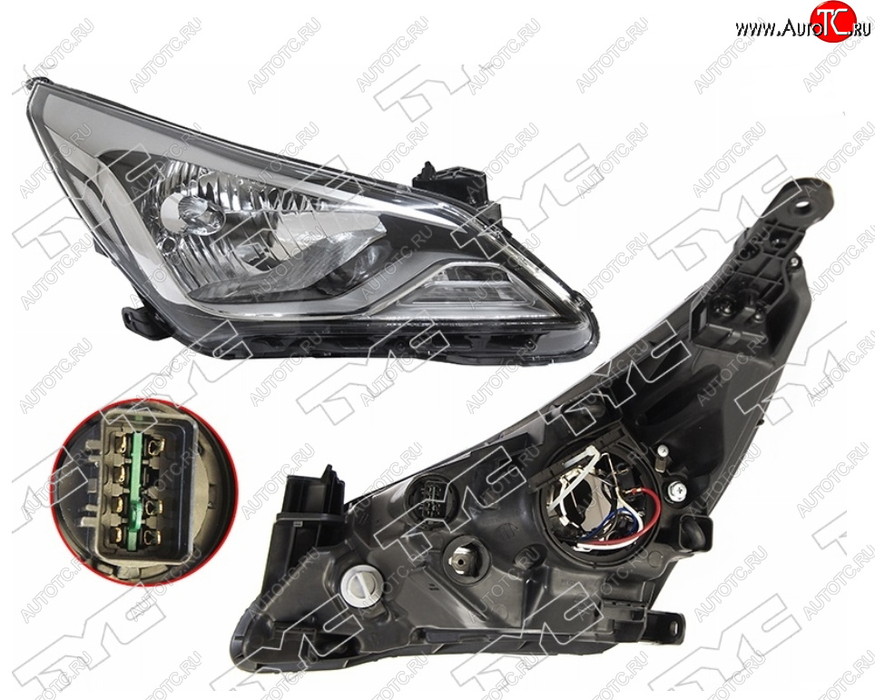10 699 р. Правая фара (под электрокорректор) TYC Hyundai Solaris RBr хэтчбэк рестайлинг (2014-2017)  с доставкой в г. Майкоп