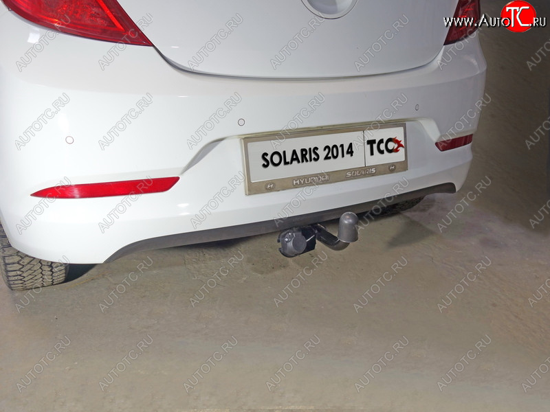 11 999 р. Фаркоп (тягово-сцепное устройство) TCC Hyundai Solaris RBr хэтчбэк рестайлинг (2014-2017) (Оцинкованный, шар A )  с доставкой в г. Майкоп