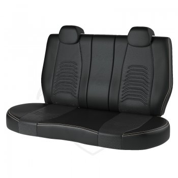 12 799 р. Чехлы для сидений Lord Autofashion Денвер (экокожа)  Hyundai Solaris  RBr (2010-2017) седан дорестайлинг, седан рестайлинг (Чёрный, вставка чёрная)  с доставкой в г. Майкоп. Увеличить фотографию 2