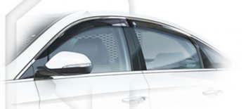 Дефлектора окон CA-Plastiс Hyundai Sonata  LF (2017-2019) рестайлинг (Classic полупрозрачный, Без хром.молдинга)
