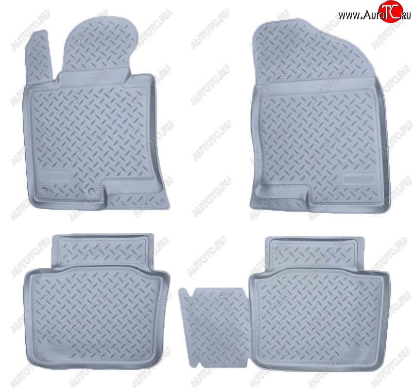 3 199 р. Коврики салона Norplast Unidec  Hyundai Sonata  YF (2009-2014) (Цвет: серый)  с доставкой в г. Майкоп