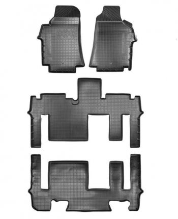 Коврики салонные Noplast (3 ряда) Hyundai Starex/Grand Starex/H1 TQ 2-ой рестайлинг (2017-2022) (Бежевый)