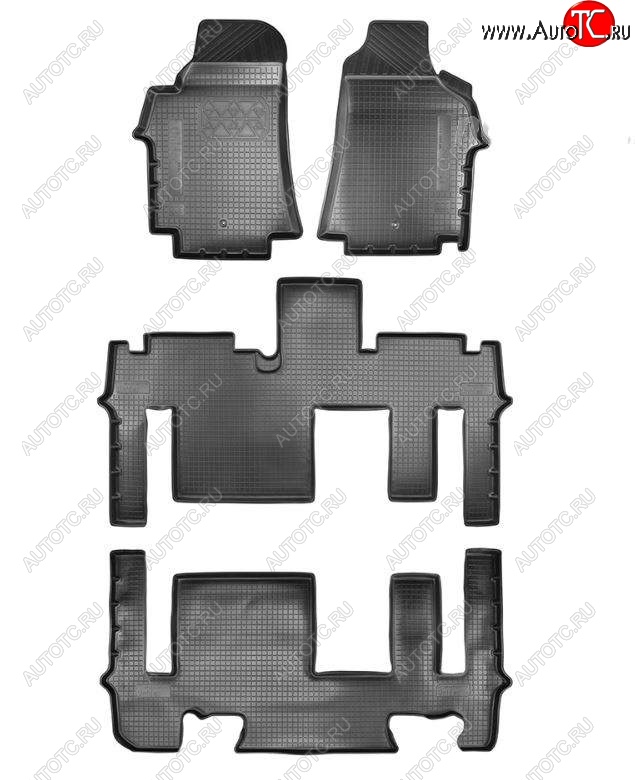 5 949 р. Коврики салонные Noplast (3 ряда)  Hyundai Starex/Grand Starex/H1  TQ (2017-2022) 2-ой рестайлинг (Бежевый)  с доставкой в г. Майкоп