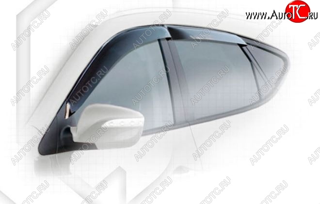 2 079 р. Дефлектора окон CA-Plastiс Hyundai Tucson LM (2010-2017) (Classic полупрозрачный, Без хром молдингов)  с доставкой в г. Майкоп