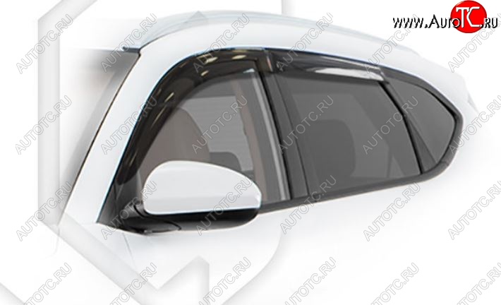 2 099 р. Дефлектора окон CA-Plastiс Hyundai Tucson TL дорестайлинг (2015-2018) (Classic полупрозрачный, Без хром.молдинга)  с доставкой в г. Майкоп