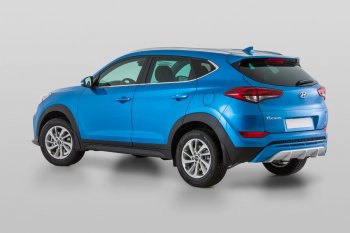 9 799 р. Накладка заднего бампера YT Hyundai Tucson TL дорестайлинг (2015-2018) (Неокрашенная)  с доставкой в г. Майкоп. Увеличить фотографию 3
