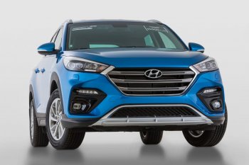 18 199 р. Передний бампер YT  Hyundai Tucson  TL (2015-2018) дорестайлинг (Неокрашенный)  с доставкой в г. Майкоп. Увеличить фотографию 4
