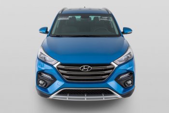 18 199 р. Передний бампер YT  Hyundai Tucson  TL (2015-2018) дорестайлинг (Неокрашенный)  с доставкой в г. Майкоп. Увеличить фотографию 6