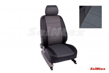 Чехлы для сидений Seintex (экокожа) Hyundai Tucson  TL (2015-2021) дорестайлинг, рестайлинг (Цвет: черный/серый)