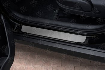 1 799 р. Накладки порожков салона Russtal Hyundai Tucson TL дорестайлинг (2015-2018) (Нержавейка полированная)  с доставкой в г. Майкоп. Увеличить фотографию 2