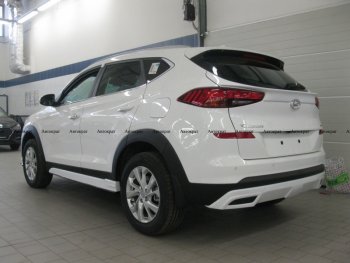 6 799 р. Юбка заднего бампера АВТОКРАТ Hyundai Tucson TL рестайлинг (2018-2021) (Неокрашенная)  с доставкой в г. Майкоп. Увеличить фотографию 2