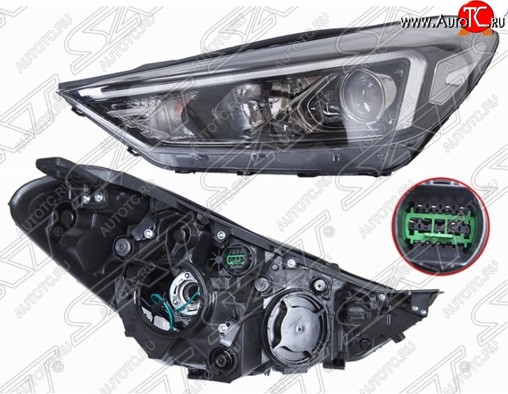 16 549 р. Левая передняя фара SAT Hyundai Tucson TL рестайлинг (2018-2021)  с доставкой в г. Майкоп