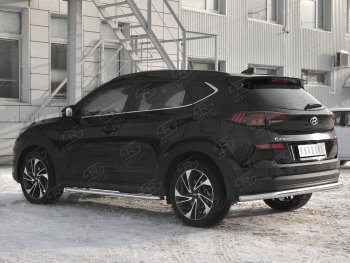 15 349 р. Защита заднего бампера (Ø63 мм, нержавейка) RUSSTAL Hyundai Tucson TL рестайлинг (2018-2021)  с доставкой в г. Майкоп. Увеличить фотографию 4