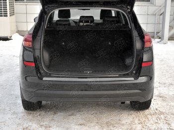 1 999 р. Защитная накладка на задний бампер Russtal Hyundai Tucson TL рестайлинг (2018-2021) (Нержавейка зеркальная)  с доставкой в г. Майкоп. Увеличить фотографию 2