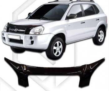 Дефлектор капота CA-Plastiс exclusive Hyundai Tucson  JM (2004-2010)