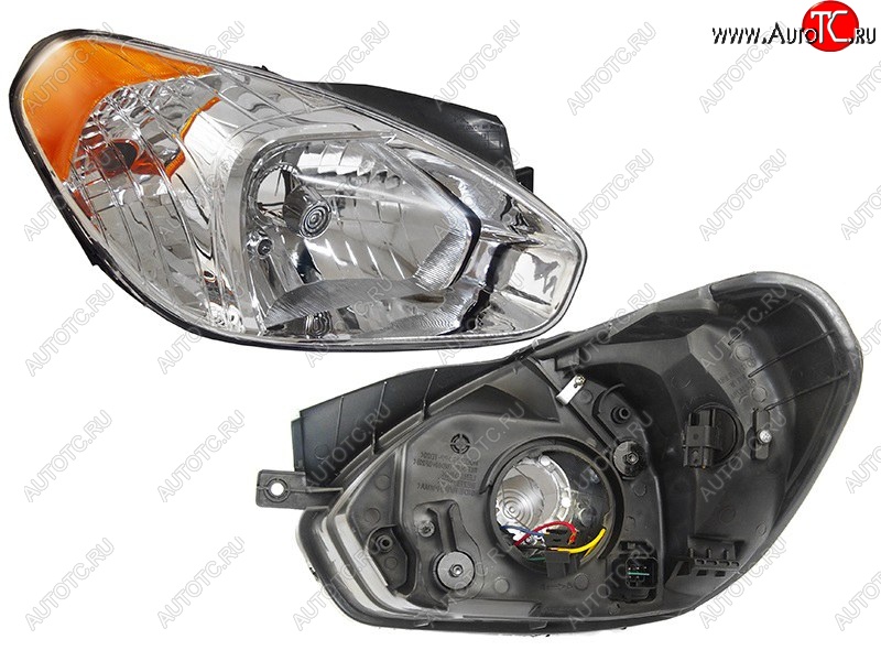 3 199 р. Правая фара SAT Hyundai Accent 3 MC хэтчбек (2005-2011)  с доставкой в г. Майкоп