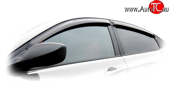 629 р. Дефлекторы окон (ветровики) (седан) Novline 4 шт. Hyundai Solaris RBr седан дорестайлинг (2010-2014)  с доставкой в г. Майкоп