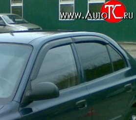 999 р. Комплект дефлекторов окон (ветровиков) 4 шт. Russtal Hyundai Accent 2 LC седан дорестайлинг (ТагАЗ) (1999-2012)  с доставкой в г. Майкоп