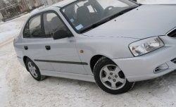 4 099 р. Пороги накладки Style Hyundai Accent 2 LC седан дорестайлинг (ТагАЗ) (1999-2012) (Неокрашенные)  с доставкой в г. Майкоп. Увеличить фотографию 2