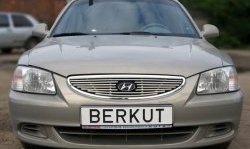 Декоративная вставка решетки радиатора Berkut Hyundai Accent 2 LC седан дорестайлинг (ТагАЗ) (1999-2012)