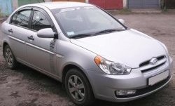 1 649 р. Реснички на фары CT v1 Hyundai Accent 3 MC хэтчбек (2005-2011) (Неокрашенные)  с доставкой в г. Майкоп. Увеличить фотографию 2