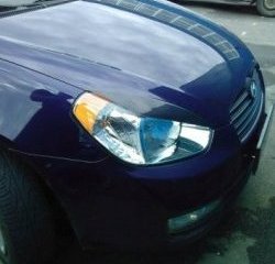 Реснички на фары CT v2 Hyundai Accent 3 MC хэтчбек (2005-2011)