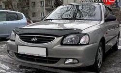 Защита передних фар NovLine (очки) . Hyundai Accent 2 LC седан дорестайлинг (ТагАЗ) (1999-2012)