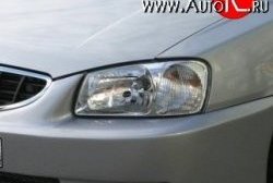 Прозрачная защита передних фар Novline Hyundai Accent 2 LC седан дорестайлинг (ТагАЗ) (1999-2012)