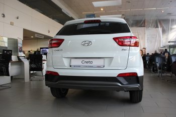 5 649 р. Накладка на задний бампер АвтоКрат Hyundai Creta GS дорестайлинг (2015-2019) (Неокрашенная)  с доставкой в г. Майкоп. Увеличить фотографию 2