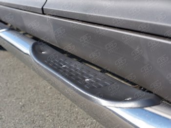 11 249 р. Защита порогов с пластиковыми вставками для ног SLITKOFF Hyundai Creta GS дорестайлинг (2015-2019)  с доставкой в г. Майкоп. Увеличить фотографию 3