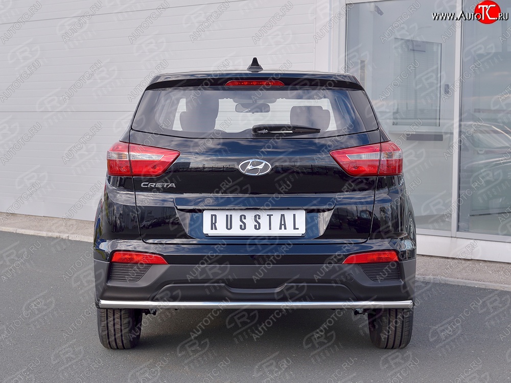 13 999 р. Защита заднего бампера (Ø42 мм, нержавейка) SLITKOFF  Hyundai Creta  GS (2015-2021) дорестайлинг, рестайлинг  с доставкой в г. Майкоп