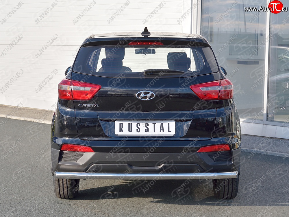 15 299 р. Защита заднего бампера (Ø63 мм, нержавейка) SLITKOFF  Hyundai Creta  GS (2015-2021) дорестайлинг, рестайлинг  с доставкой в г. Майкоп